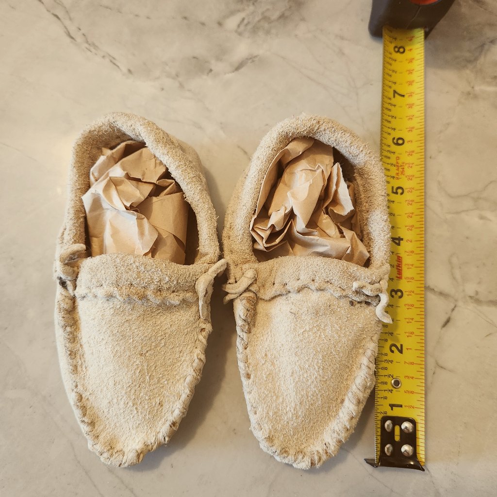 Kids Vintage Deerskin Moccasins